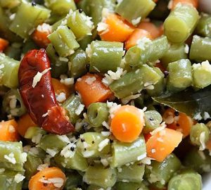 carrot beans poriyal recipe